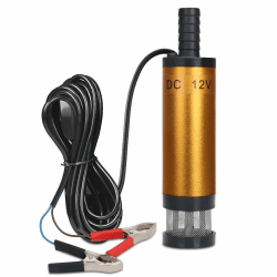Flintronic DC 12V 38mm Ölpumpe Wasser Pumpe, Mit Clip Diesel Heizöl Wasser Tauchpumpe Treibstoff Transfer Mit herausnehmbarem Filter für Auto, KFZ, Caravan, Marine Boot #2 Kunststofffilter