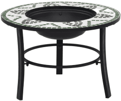 vidaXL Brasero Green Mosaic in Ceramic