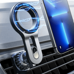 LISEN Handyhalterung Auto Magnet Lüftung [20X Leistungsstarke Magnete 2023] Magsafe Autohalterung Handy [Lüftungshaken-Clips] Magnethalter Handy Auto für iPhone 15 Pro Max Plus 14 13 12 Samsung Blue
