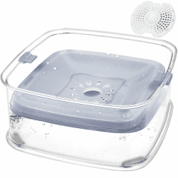 VORHOT Wassernapf Hund ohne Sabbern mit Karbonfilter, 2L Wassernapf für Hunde Anti Schwapp, Auslaufsicherer Wassernapf Hund, Trinknapf Hund
