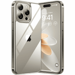 TORRAS Crystal Clear für [Neueste] iPhone 15 Pro Hülle (Absolut Nie Vergilbung) Militär-Grade Stoßfest Hülle iPhone 15 Pro Case Ultra Dünn Exzellente Griff Silikon iPhone 15 Pro Handyhülle Grau Grau iPhone 15 Pro