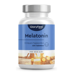 Melatonin hochdosiert - 400 Tabletten (13 Monate) - 0,5 mg bioaktives Melatonin pro Tagesdosis - 100% vegan, laborgeprüft und ohne unerwünschte Zusätze in Deutschland hergestellt