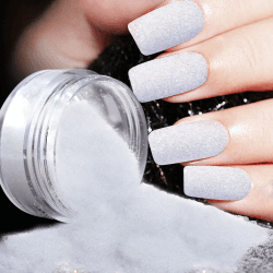 Weißer Staub Zucker Nagelglitzer Pulver - Glitzer für Nägel Schimmernder Zucker Effek, Diamantstaub Sand Glänzender Zuckereffekt Glitzerpuder, Superfine French Candy Coat Nails Manicure DIY Crafts