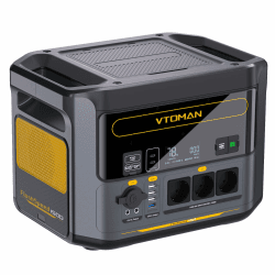 VTOMAN FlashSpeed 1500 Tragbare Stromstation 1548Wh, Vollständig aufgeladen in 1 Stunde, mit LiFePO4-Batterie betriebener Solar-Generator, 230V/1500W AC Ausgang/Eingang, USV