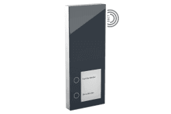 DoorLine Slim DECT Farbe: Anthrazit von Telegärtner Elektronik l Clevere Türstation l per Knopfdruck mit der AVM FRITZ!Box zur Tür-Sprechanlage gekoppelt l erweiterbar zur Video-Sprechanlage I Anthrazit Single