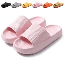 Calish Badeschuhe Herren Damen Cozislides Original Slippers Cloudyzz Schlappen Wolke rutschfeste Badelatschen Hausschuhe Sommer Pantoletten Badeschlappen Flip Flops Indoor/Outdoor 36/37 EU Rosa
