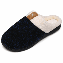 Mishansha Hausschuhe Winter Warm Pantoffeln mit Memory Foam Sohle, Unisex-Erwachsene 42/43 EU Türkis