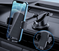 Handyhalterung Auto [3-in-1] für Kfz Lüftung & Saugnapf Handyhalter 360° Drehbar Autohalterung Handy Halterung Universal, für iPhone Android Smartphones