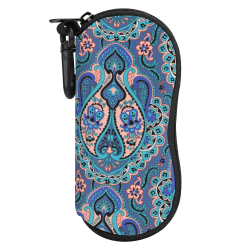 MoKo Brillenetui - [Ultra Lightweight] Neopren Reißverschluss Sonnenbrille Tasche mit Gürtelclip für Brillen, Rahmen, Tragbare Case für Schlüssel, Bleistifte, Karten, Pfauenfeder