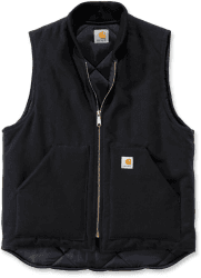 Carhartt Duck Vest Arctic Quilt Lined black