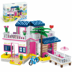QLT Friends Mädchen Haus Klemmbausteine Bauset，kompatibel mit Lego Friends Haus Ideas Haus STEM Spielzeug für Mädchen Kinder Alter 6-12（410PCS）