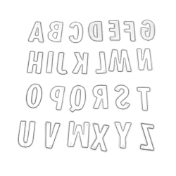 WANGCL Metall Capital 26 Alphabet Stanzformen Rechtschreibbuchstaben Zahlen Stanzformen für Kartenherstellung Schablone Prägewerkzeug Scrapbooking DIY geätzte Bastelschablonen