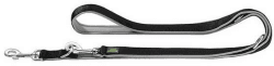 HUNTER Verstellbare Führleine Neopren schwarz/grau, Maße: 25 mm / 200 cm