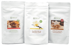 Wintertraum 3er Gewürze-Set | Vanillezucker aus Rohrohrzucker mit 6% echter Bourbon Vanille + Lebkuchengewürz + Glühweingewürz