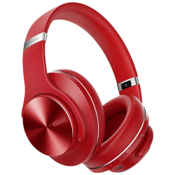 DOQAUS Bluetooth Kopfhörer Over Ear, [Bis zu 52 Std] Kabellose Kopfhörer mit 3 EQ-Modi, HiFi Stereo Faltbare Headset mit Mikrofon, weiche Ohrpolster für iPhone/ipad/Android/Laptops (Rot)