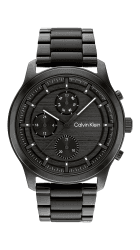 Calvin Klein Multi Zifferblatt Quarz Uhr für Herren mit Schwarzes Edelstahlarmband - 25200209