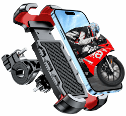 Mohard Handyhalterung Fahrrad, 2023 Verbessert Handyhalterung Motorrad für Fahrrad ATV Scooter Motorroller, Anti-Vibrations 360° Drehbarer Handyhalter Fahrrad für 4,7-6,8'' Smartphones