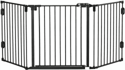 Pawhut Hunde-Absperrgitter 202,5x2x76cm schwarz