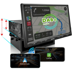 ATOTO F7XE 10 Zoll Eingebaut DAB+ Doppel-DIN & Single-DIN Adaptive Autoradio Bluetooth, Wireless CarPlay & Kabelloses Android-Auto Digital Media-Receiver, MirrorLink, HD-LRV, Schnellladen, F7G110XED F7EU07