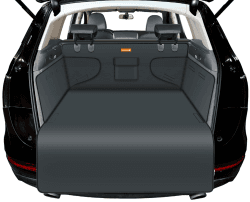 Alfheim Universal Kofferraumschutz - wasserabweisend & pflegeleicht - Ideale Autodecke für Hunde - Schwarze, mit Ladekantenschutz - Passend für mittelgroße kleine Auto LKW SUV (Grau)