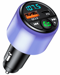 Mohard Bluetooth Adapter Auto, [PD 30W & QC3.0 18W] FM Transmitter Auto Bluetooth 5.3, [Rundum Strahlender Glanz] Freisprechanlage für Auto Bluetooth, Dual-Port-Schnellladegerät, Hi-Fi-Musik