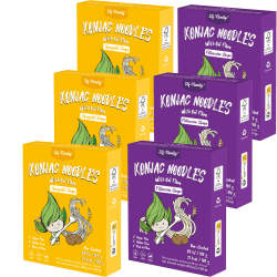 Elf-Family Premium Konjak Nudeln aus Thailand Vegan Glutenfrei-240g x6er Box(12 pack), Shirataki Nudeln Instant Nudeln Pasta/Keto/Low Carb/Kalorienarme/Zuckerfrei -Spaghetti & Fettuccine