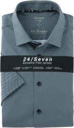 OLYMP Level Five 24/Seven Halbarmhemd Body Fit New York Kent marine (20147-72-18)