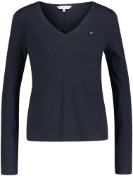 Tommy Hilfiger Organic Cotton Long Sleeve V-Neck T-Shirt (WW0WW30489) desert sky