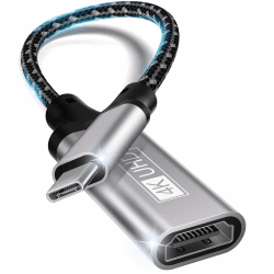 USB C Auf HDMI,USB C HDMI 4K Adapter Thunderbolt 3 AUF USB C HDMI Adapter kompatibel mit iPhone 15Pro/15Pro Max,MacBook Pro/Air,iPad Pro/Air,Pixelbook,Samsung Galaxy S/Note,Dell XPS,Surface Pro Grau