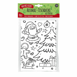 JEKA Ausmal-Tischdecke Weihnachten, Papier-Tischdecke Weihnachten, Deko Weihnachten, Ausmalen Weihnachten, Weihnachten Tischdecke, Geschenkidee Weihnachten, Mal Mich Bunt