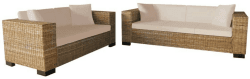 vidaXL Set 2-Sitzer und 3-Sitzer Rattan braun (274359)
