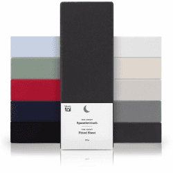 Blumtal® Basics Jersey Spannbettlaken 90x200cm - Oeko-TEX Zertifiziert, 100% Baumwolle Bettlaken, bis 7cm Topperhöhe, Anthrazit