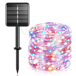 Solar Lichterkette Aussen Bunt, Bigzom 24M 240 LED Weihnachten Lichterkette Außen Solar 8 Modi,1200mAh Batterie, Wetterfest Solarlichterkette fürBalkon,Bäume,Terrasse,Hochzeit,Party,Garten