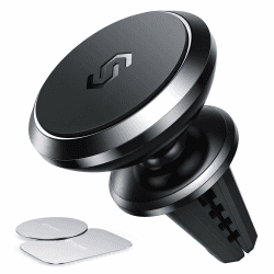 Syncwire Magnetische Auto Handyhalterung, 360 Grad Drehbare Lüftungs-KFZ Halterung Handyhalter Kompatibel mit iPhone 14/13/12/11/ Pro Max/X/XS/XR/8/7/6 Samsung S22 S21 S10 Huawei P30 GPS Schwarz