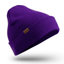 Mütze Männer Frauen Winter Thermomützen Strickmütze mit Bündchen Warme Damen Herren Geschenke Einheitsgröße Lila