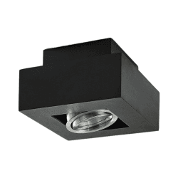 Arcchio Deckenlampe 'Vince' (Modern) in Schwarz aus Aluminium u.a. für Flur & Treppenhaus (1 flammig, GU10) - Deckenleuchte, Lampe, Flurleuchte