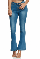 Elara Damen Bootcut Jeans Chunkyrayan