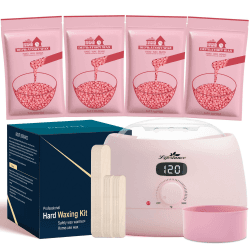 Lifestance Wachserhitzer für Damen mit 400 g Wachsperlen, 30 Wachsstifte und einer Silikonschale für den ganzen Körper
