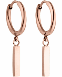 PURELEI® Huli Creole Ohrringe – Damenohrringe aus langlebigem Edelstahl – Wasserfeste Ohrringe Damen – 1,56 cm Durchmesser – Modeschmuck für deinen individuellen Look Roségold
