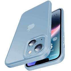 CASEKOO Matt Power für iPhone 14 Hülle, iPhone 13 Hülle [Militärschutz] Stoßfeste Kratzfeste Schutzhülle (Anti-Fingerabdruck) Slim Case Dünne Griffige Mattierte Handyhülle iPhone 14/13 - Blau