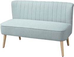 HomCom 2-Sitzer Stoffsofa 117x56,5x77cm hellgrün
