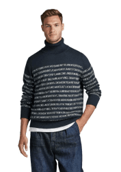 G-STAR RAW Damen Unisex Jacquard Stripe Turtle Strickpullover Knits XS Mehrfarben (Salute/Milk Stripe D22124-8403-d517)