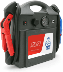 MAXTOOLS JS1000, Professioneller tragbarer Notstarter 1380A 12V 22Ah mit Einschaltstrom 4140A, Autobatterie-Starthilfe-Pack, Booster, Autostarter mit AGM-Bleibbatterie und Zange mit LED Licht JS1000/4140A