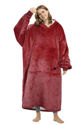 Kato Tirrinia Übergroße Lang Hoodie, Warme Sweatshirt Decke, Weiche Flanell Damen Deckenpullover, Komfortable Kapuzenpullover, Gemütlich Geschenke Decke für Erwachsene, Männer, Frauen, Teenager,