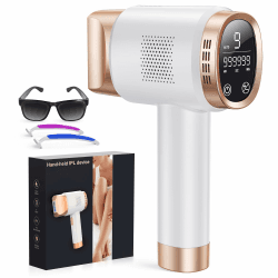 IPL Geräte Haarentfernung Laser mit Berührbare LED-Anzeige, 9 Energiestufen, 3 Erweiterte Funktionen HR/SC/RA, 999.900 Lichtimpulse, Haarentfernung Laser für Männer, Frauen, Achseln, Beine, Körper