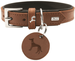 HUNTER Halsband Larvik cognac/schwarz 50cm 2,8cm