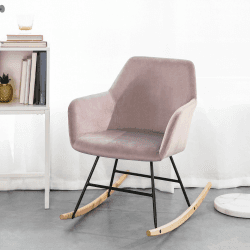 SoBuy FST68 Samt rosa