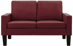 vidaXL 2-Sitzer-Sofa weinrot (288755)