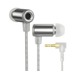G.K KZ Ling Long linglong Wired Earbuds with Earphones case Xun-6 External Magnetic Dynamic Unit Earphones with Microphone High Purity Silver-Plated Flat Cable Mini Headphones (ohne Mikrofon)