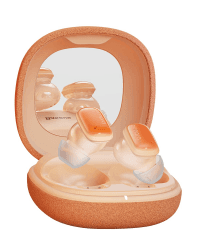Baseus Bluetooth Kopfhörer Kabellos mit Aktive Noise Cancelling, BISA Spatial Audio, Schminkspiegel, Transparenz-Modus, ENC Mikrofone, 30+ Std. Akku, Bluetooth 5.3, App Anpassbar - Airnora 2 Orange